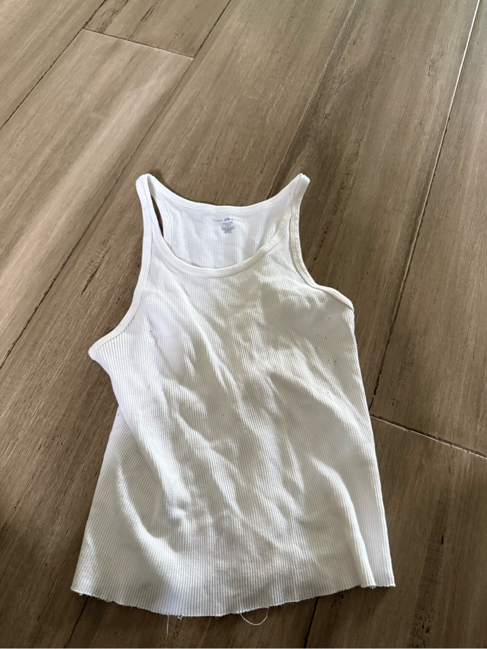 Brandy Melville White Ribbed Tank Top